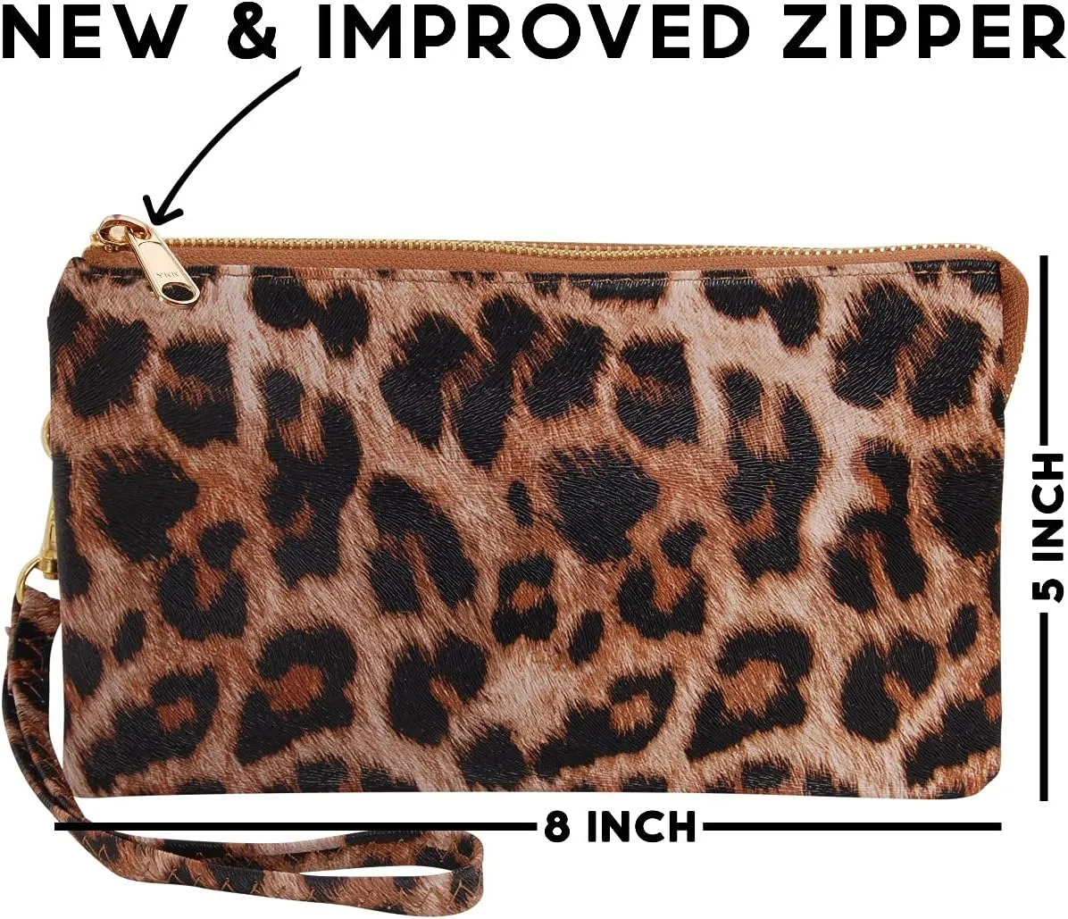 Humble Chic NY Vegan Leather Wristlet Purse for Women - Small Clutch Purse with Shoulder and Wrist Straps