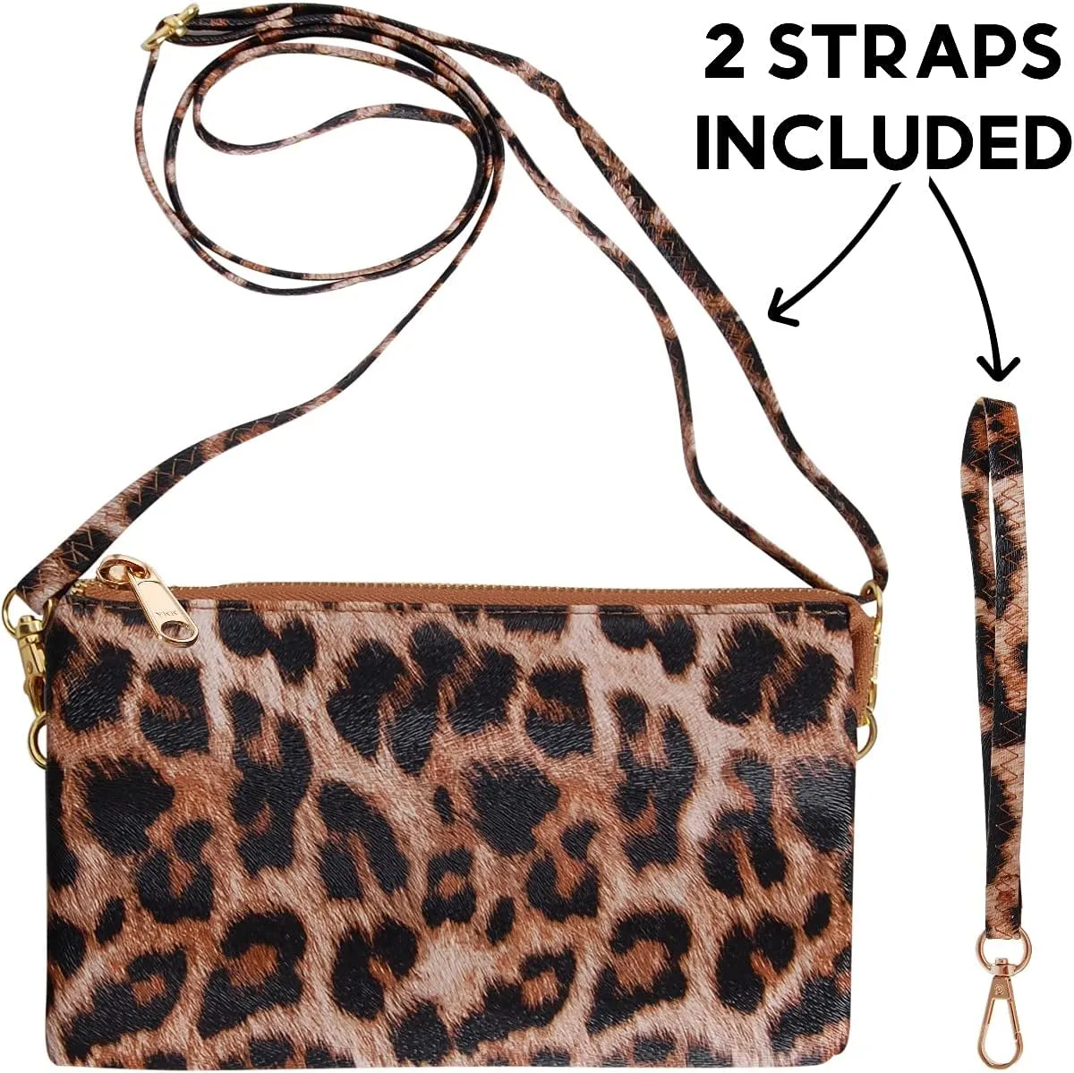 Humble Chic NY Vegan Leather Wristlet Purse for Women - Small Clutch Purse with Shoulder and Wrist Straps