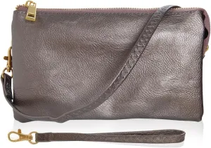Humble Chic Vegan Leather Wristlet Purse for Women - Small Clutch Purse with Shoulder and Wrist Straps