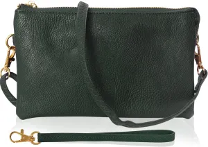 Humble Chic Vegan Leather Wristlet Purse for Women - Small Clutch Purse with Shoulder and Wrist Straps