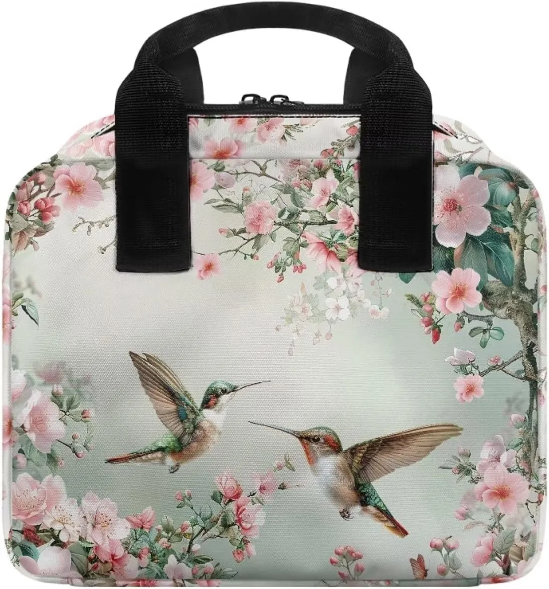 Hummingbird Flower Large Bible Cases Lightweight Bible Cover with Handles Bible Cover Case for Women Stylish Womens Bible Bag for Church Worship