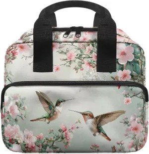 Hummingbird Flower Large Bible Cases Lightweight Bible Cover with Handles Bible Cover Case for Women Stylish Womens Bible Bag for Church Worship