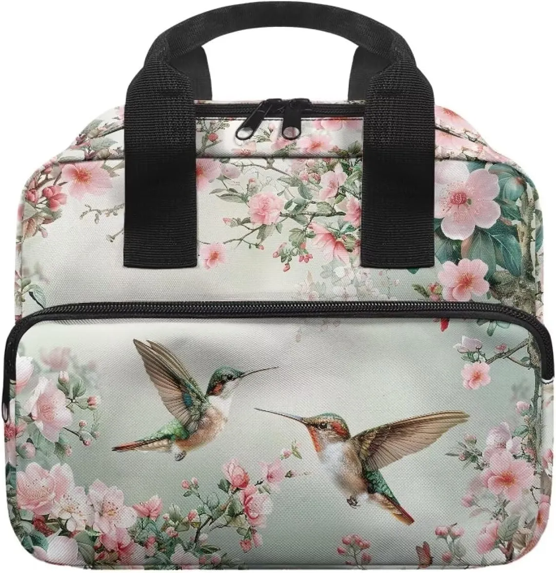 Hummingbird Flower Large Bible Cases Lightweight Bible Cover with Handles Bible Cover Case for Women Stylish Womens Bible Bag for Church Worship