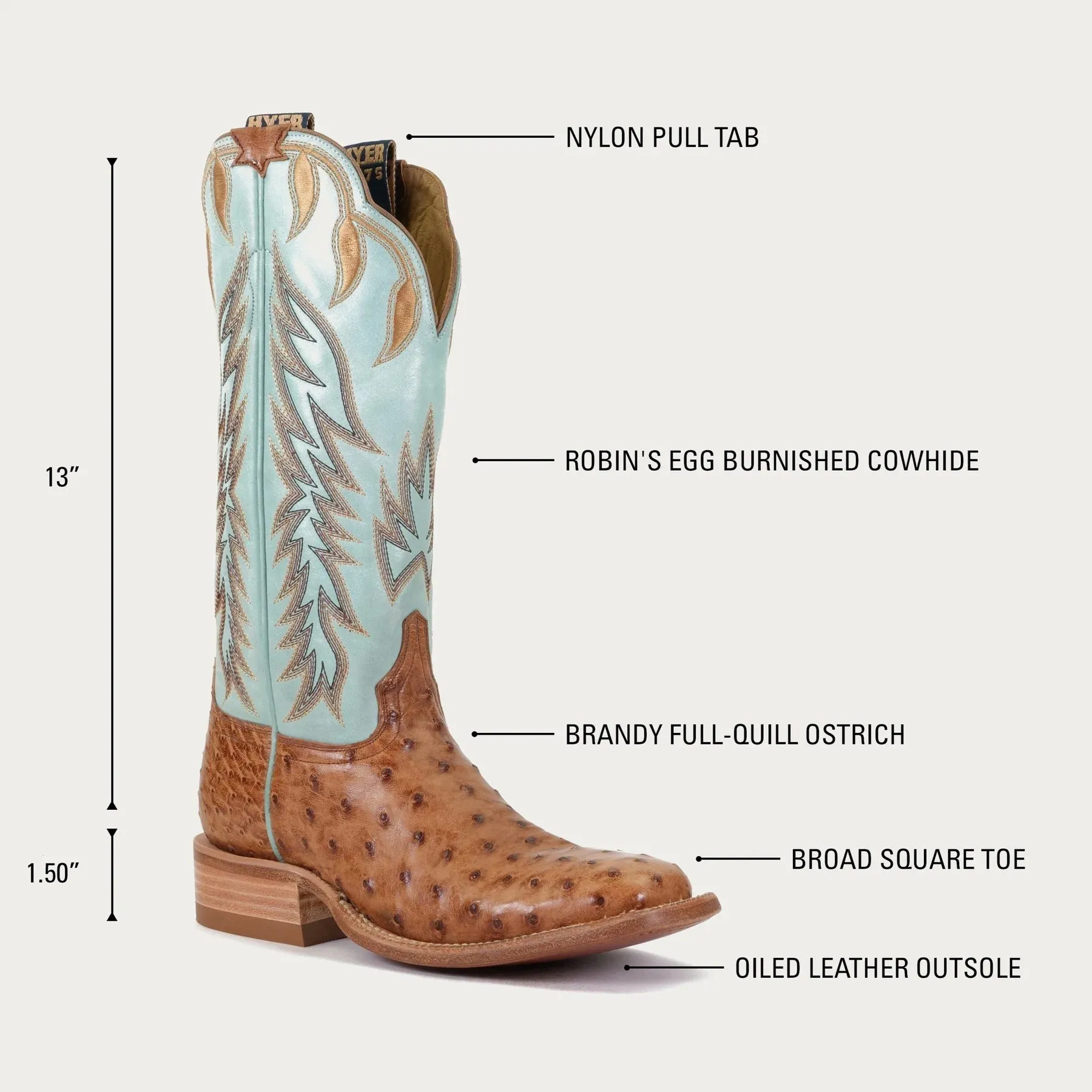 Hyer Boots Womens Harper Brandy