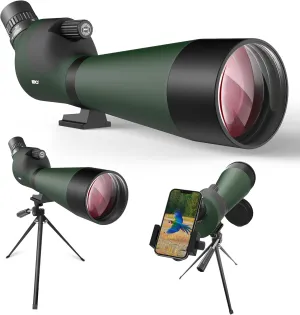 IBQ Spotting Scope, 20-60x85MM Spotting scopes for Target Shooting, Spotting scopes for Hunting, BAK4 High Definition Waterproof Spotter Scopes for Bird Watching,with Tripod