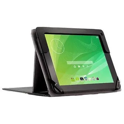 iDeaUSA Portfolio 10 - Black Leather Portfolio Cover for 10 inch Tablets