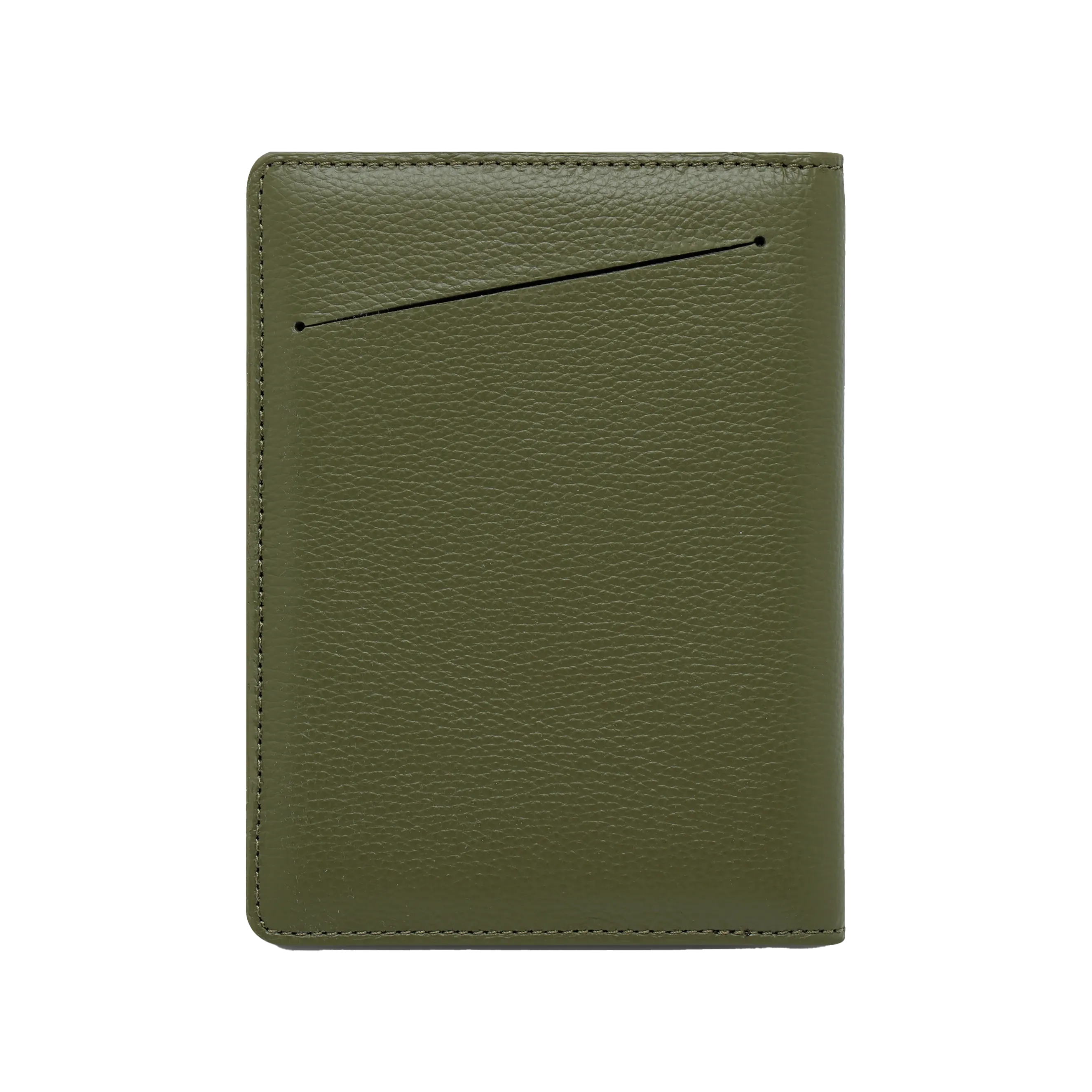 In transit leather passport wallet khaki