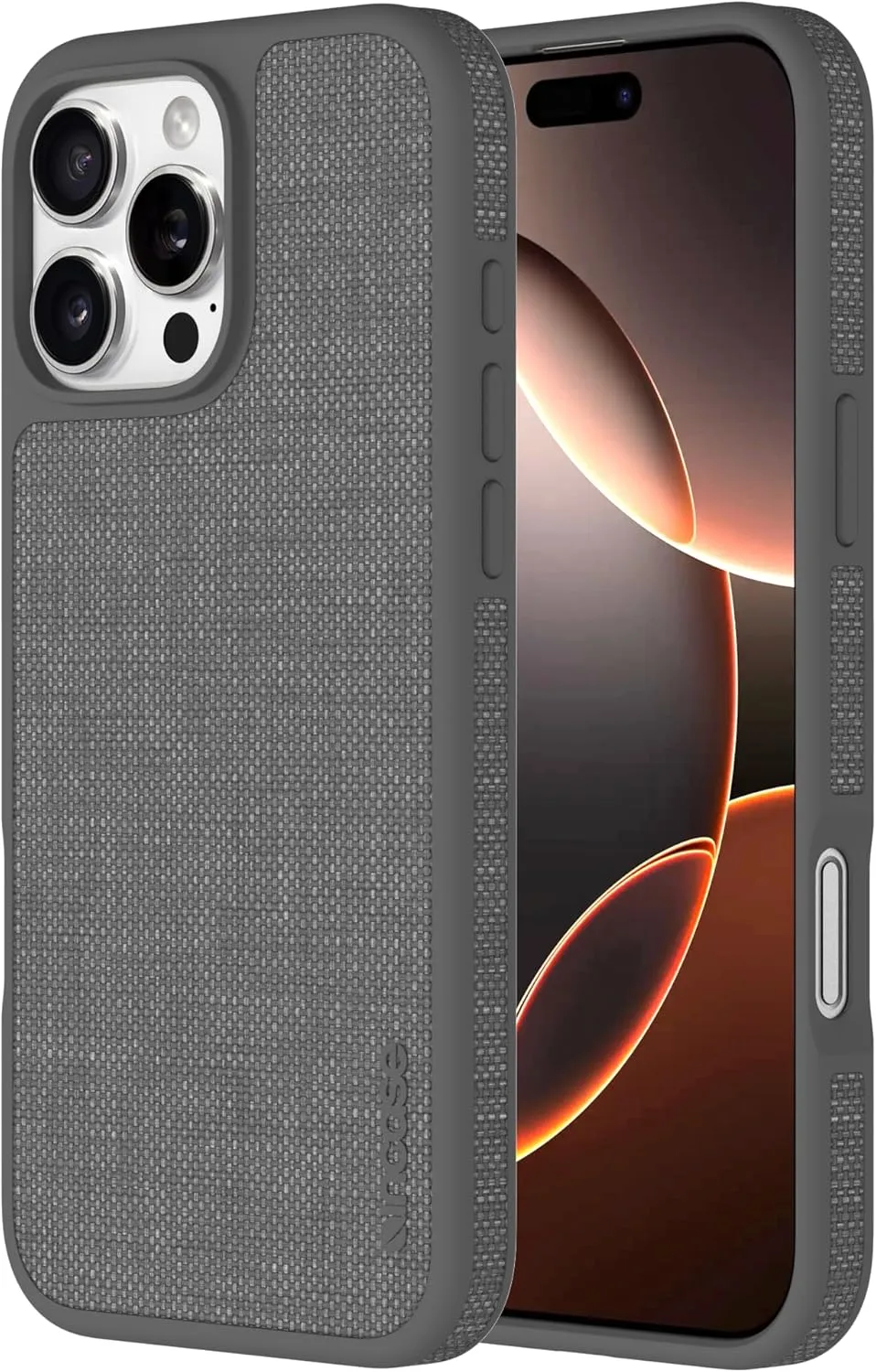 Incase ICON Case with Woolenex & MagSafe for iPhone 16 Pro Max - Durable, Stylish, Protective, Lightweight, Water-Resistant, Scratch-Resistant with Wireless Magsafe Charging - Asphalt Woolenex