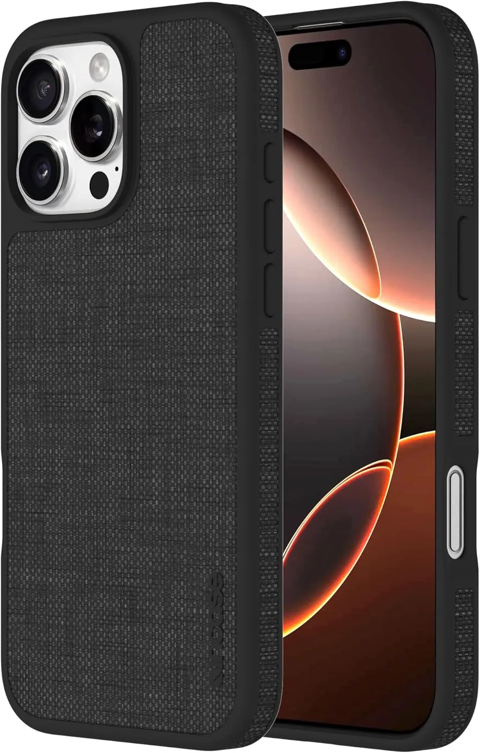 Incase ICON Case with Woolenex & MagSafe for iPhone 16 Pro Max - Durable, Stylish, Protective, Lightweight, Water-Resistant, Scratch-Resistant with Wireless Magsafe Charging - Graphite Woolenex