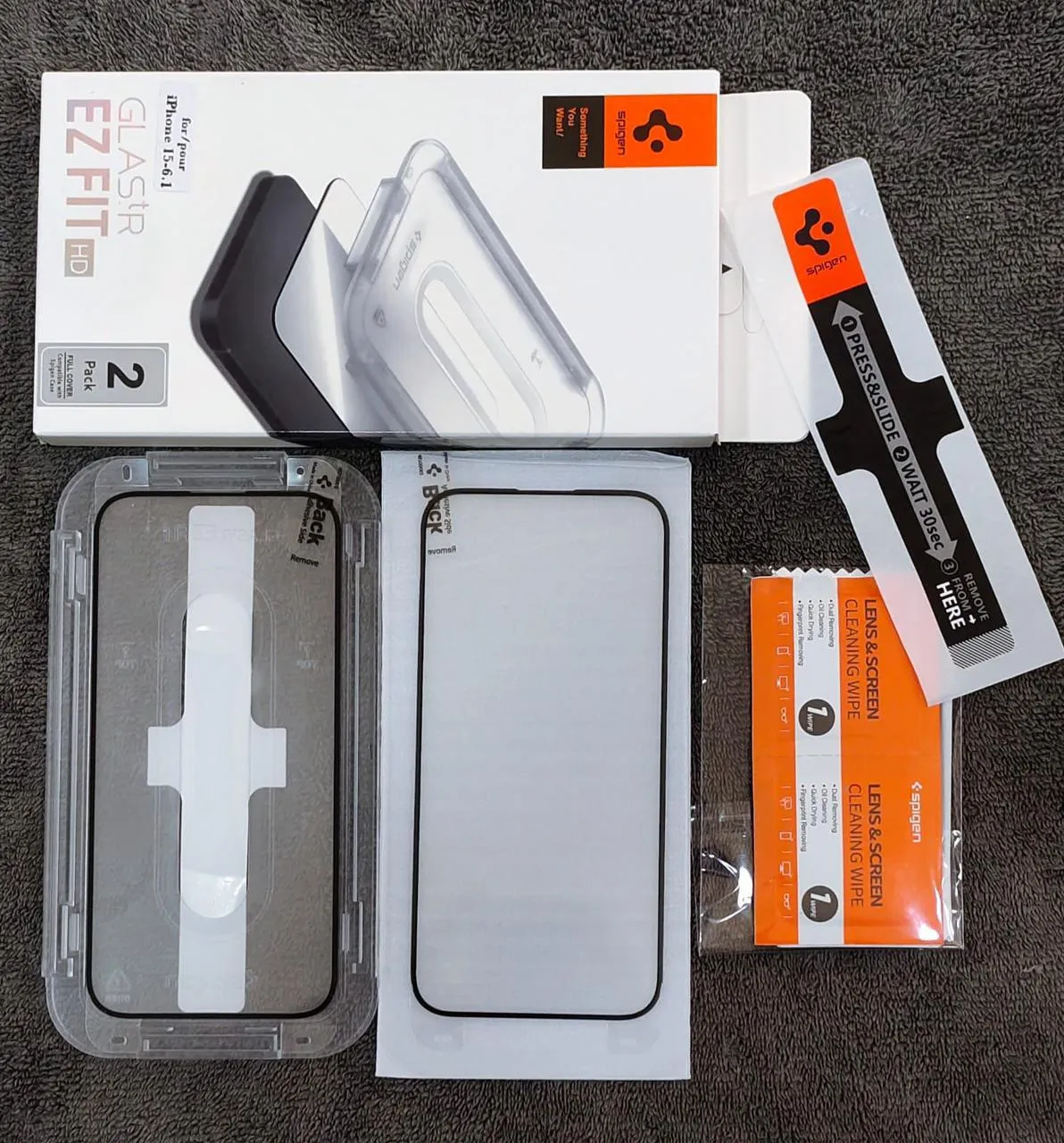 iPhone 16 Edge to Edge Black Border Tempered Glass 9H Hardness - Pack of 2