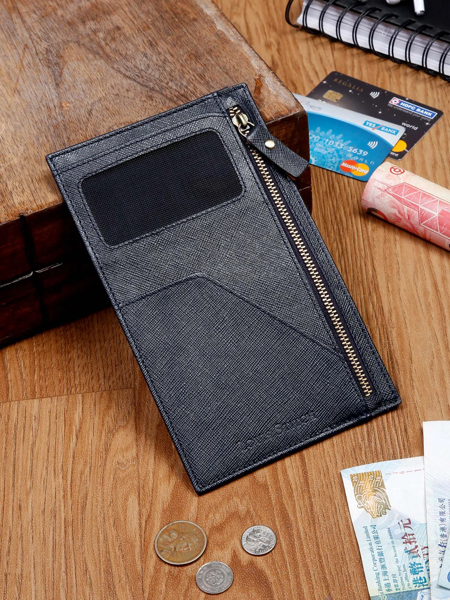 Italian Saffiano Leather Passport Holder With RFID Protection