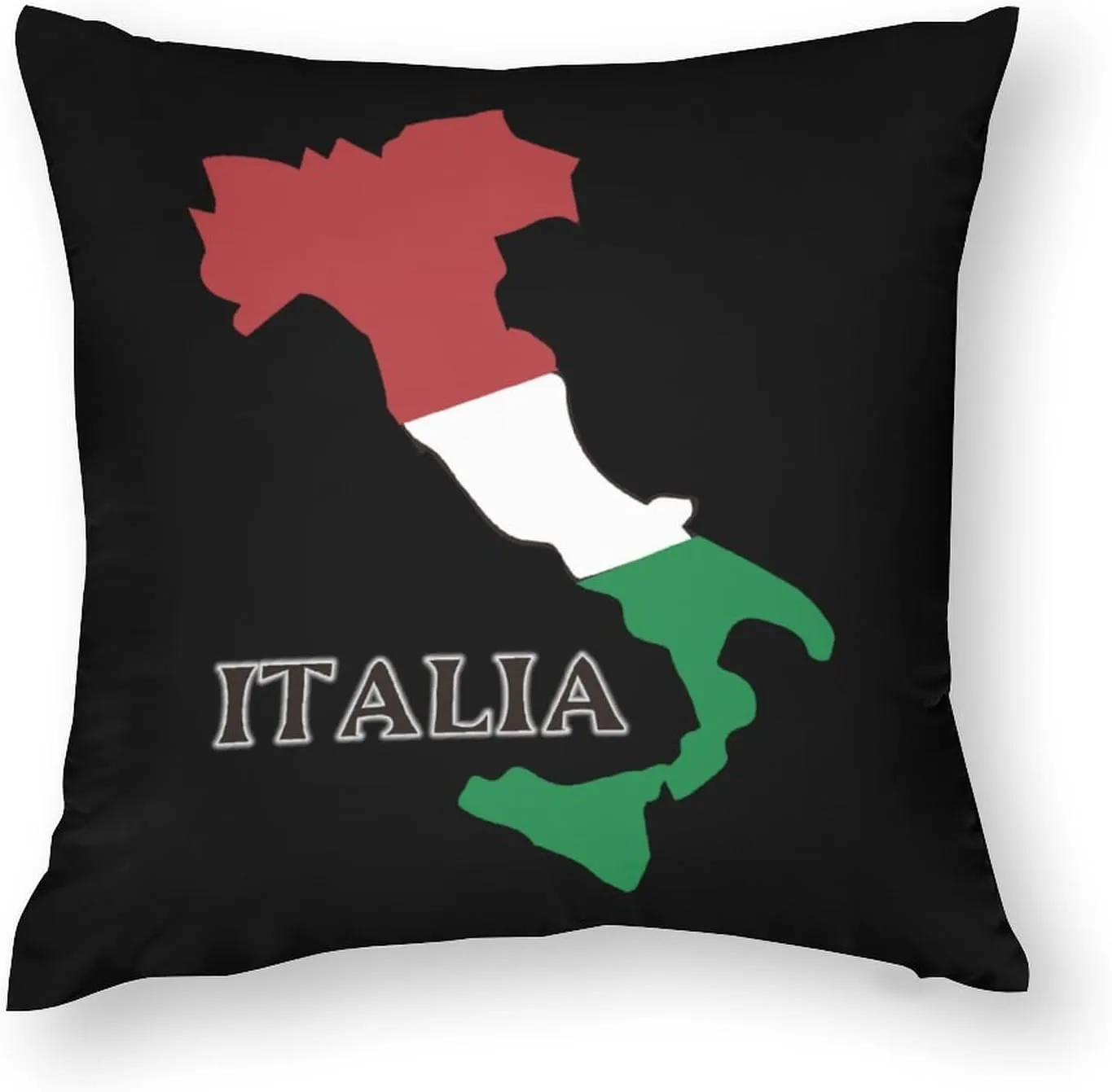 Italy Flag Map Polyester Pillow Cases Soft Pillow Covers Smooth Cushion Covers for Sofa Bed Set of 4