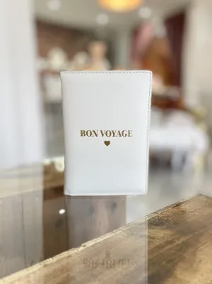 Ivory Leather Passport Holder
