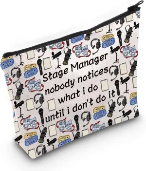 JNIAP Theatre Gift Stage Manager Cosmetic Bag Tech Week Gift Technical Theatre Gift (Stage Manager Bag)