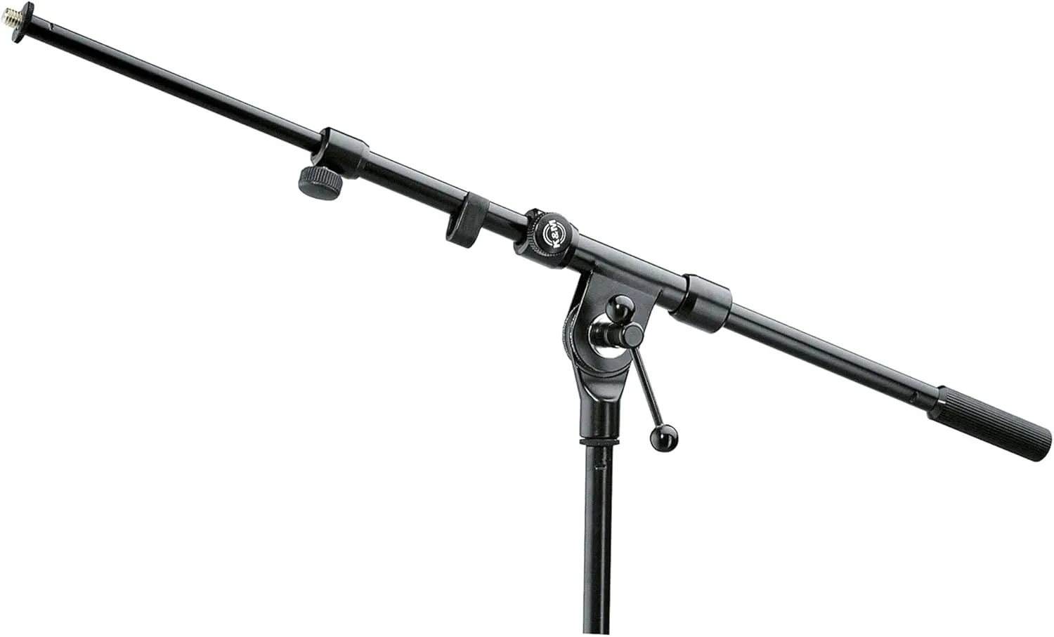K&M - König & Meyer 21110.500.55 - Classic Two-Piece Telescopic Boom Arm - Smooth, Silent and Scratch Free Position Changes - Professional Grade for all Musicians - German Made - Black