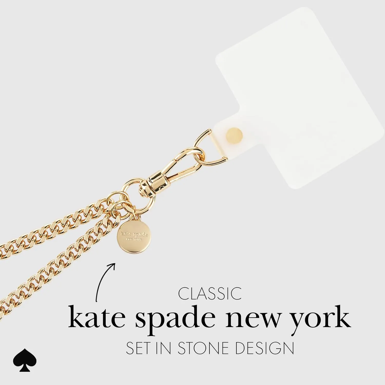 kate spade new york Crossbody Phone Chain - Neck Chain Holder - Set in Stone