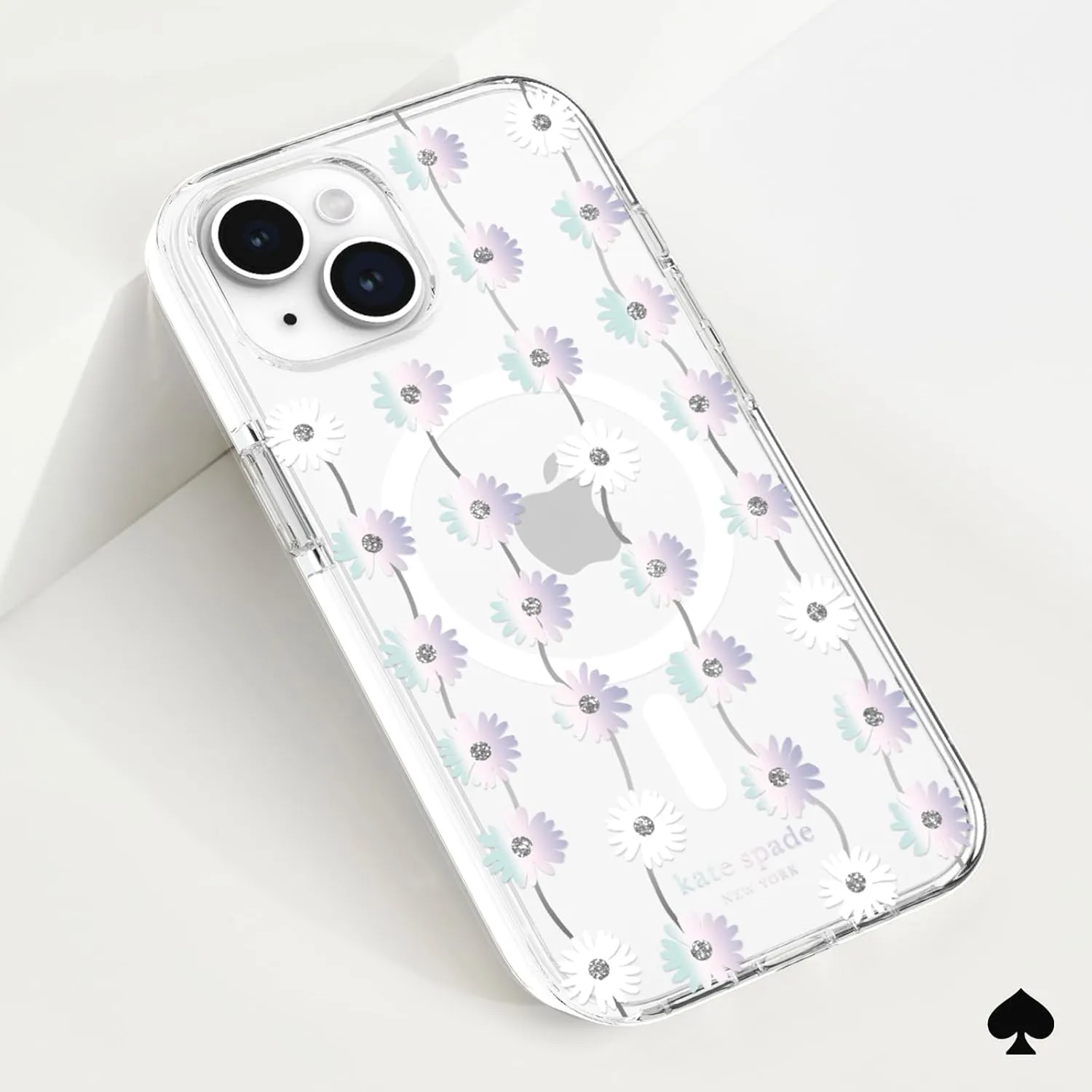 kate spade new york iPhone 15 Case / 14 / 13, Compatible with MagSafe - Daisy Chain Iridescent