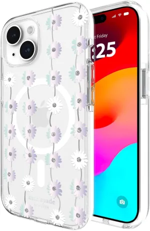 kate spade new york iPhone 15 Case / 14 / 13, Compatible with MagSafe - Daisy Chain Iridescent
