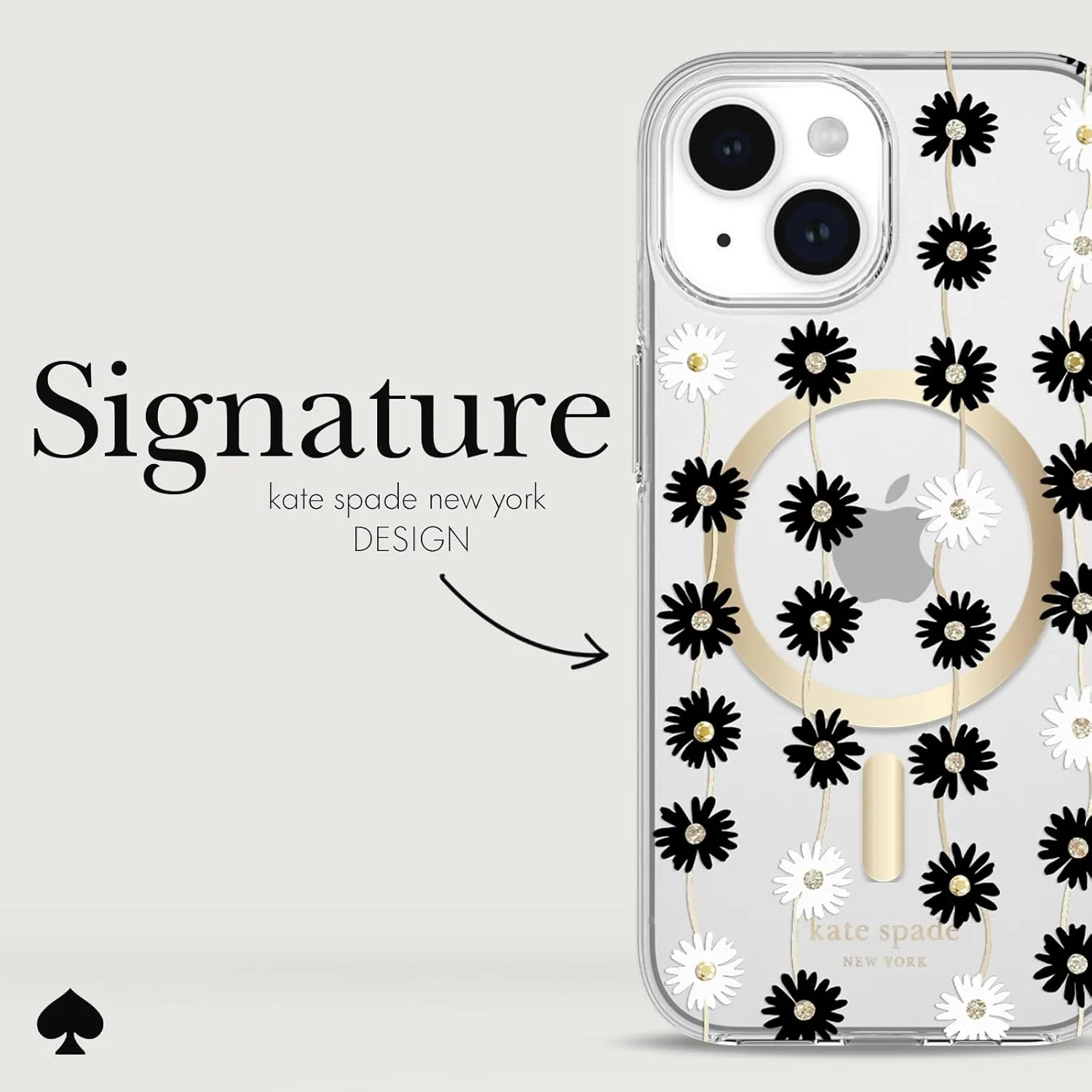 kate spade new york iPhone 15 Case / 14 / 13, Compatible with MagSafe - Daisy Chain