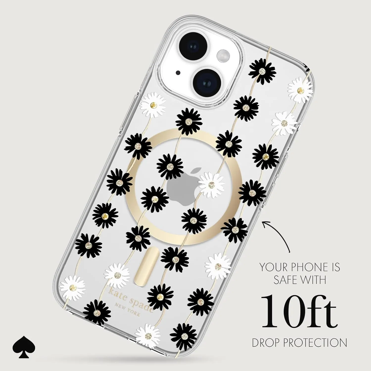 kate spade new york iPhone 15 Case / 14 / 13, Compatible with MagSafe - Daisy Chain