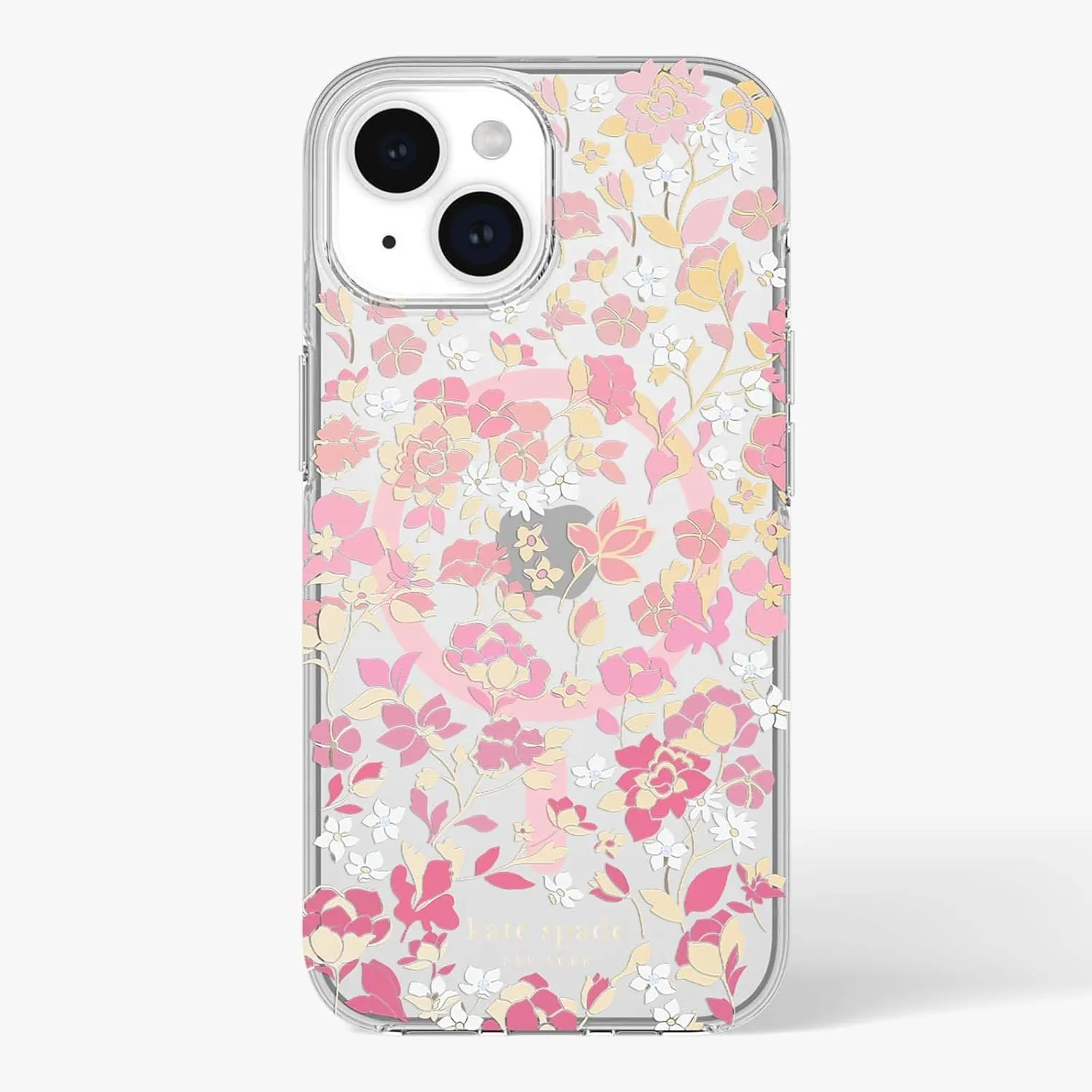 kate spade new york iPhone 15 Case / 14 / 13, Compatible with MagSafe - Flowerbed Pink Ombre