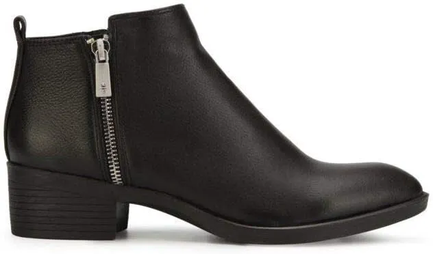 Kenneth Cole Women's Levon Ankle Bootie, Black Leather, 6 M US