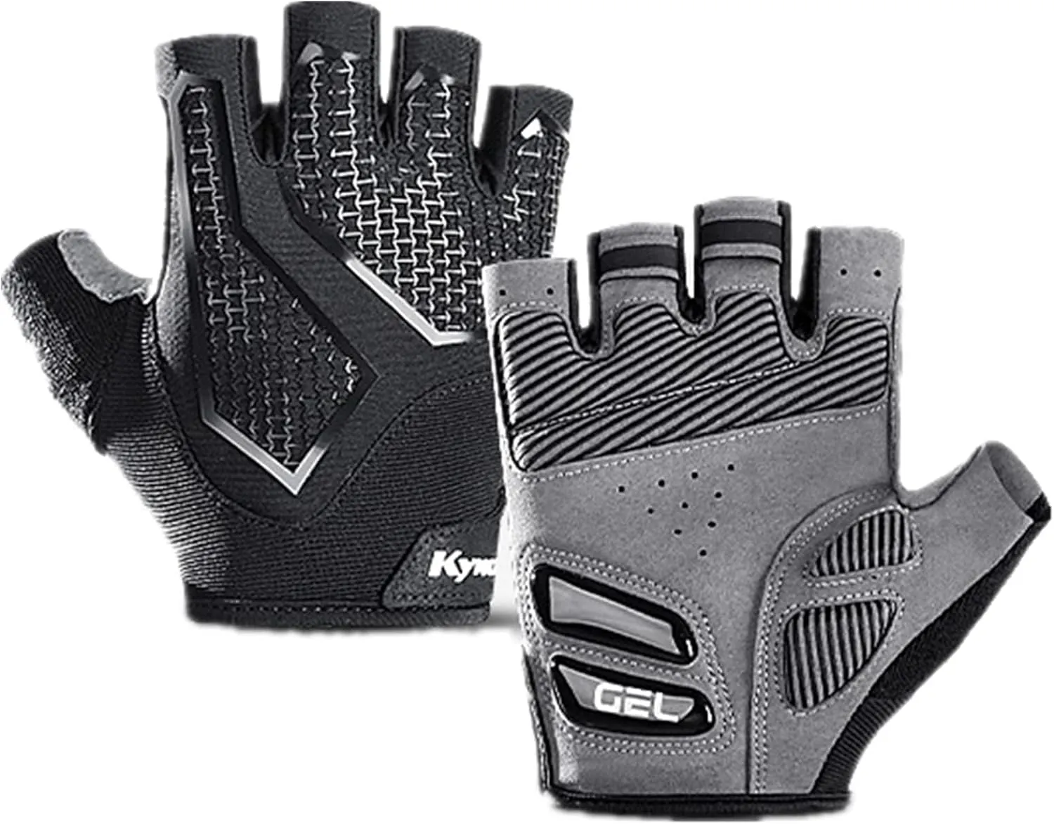 KeuLEn Mens Cycling Gloves, Mountain Bike Gloves Half Finger Road Racing Riding Gloves Gel Padded Breathable Shock-Absorbing Anti-Slip Biking MTB Motorcycle Gloves for Men Women