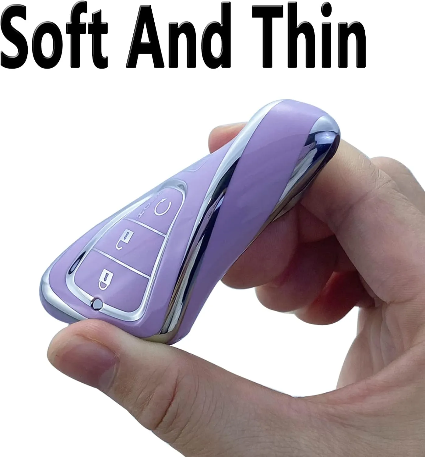 Key Fob Cover Case Compatible with Honda Accord Civic CRV HRV CRZ Fit Odyssey Passport Pilot Jed Crider Crosstour Spirior Accessories Shell (Purple)