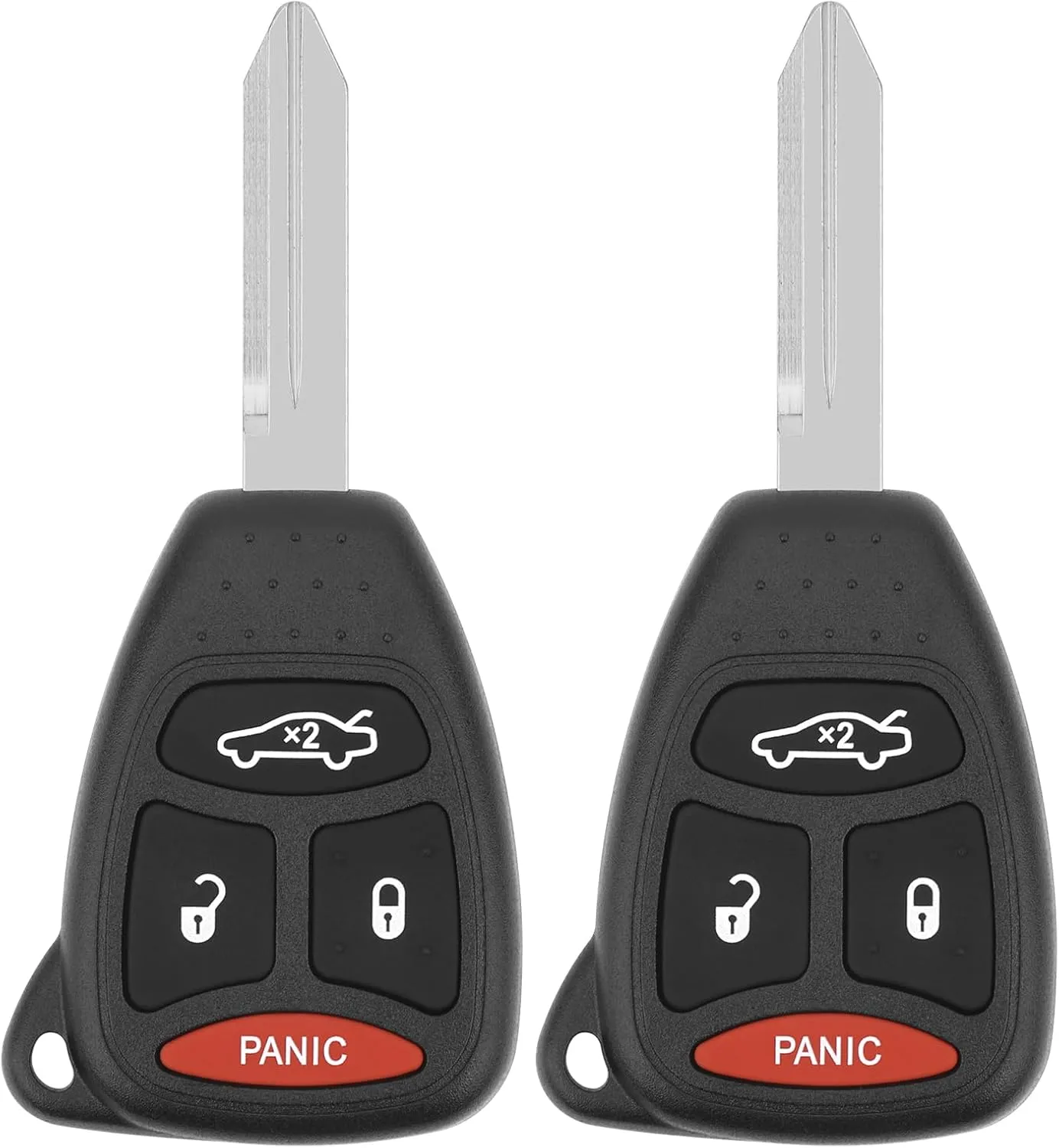 Key Fob Replacement for 2005-2007 Chrysler 300 & Grand Cherokee/ 07-09 Aspen& Durango/ 06-07 Dodge Charger Commander/ 05-07 Magnum Car Keyless Entry Remote Control,KOBDT04A 2AOKM-CYV6,2Pcs