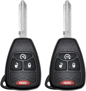 Key Fob Replacement for 2009-2018 Jeep Wrangler/ 10-17 Compass Patriot Car Keyless Entry Remote Control, OHT692713AA, 4 Buttons, 2Pcs