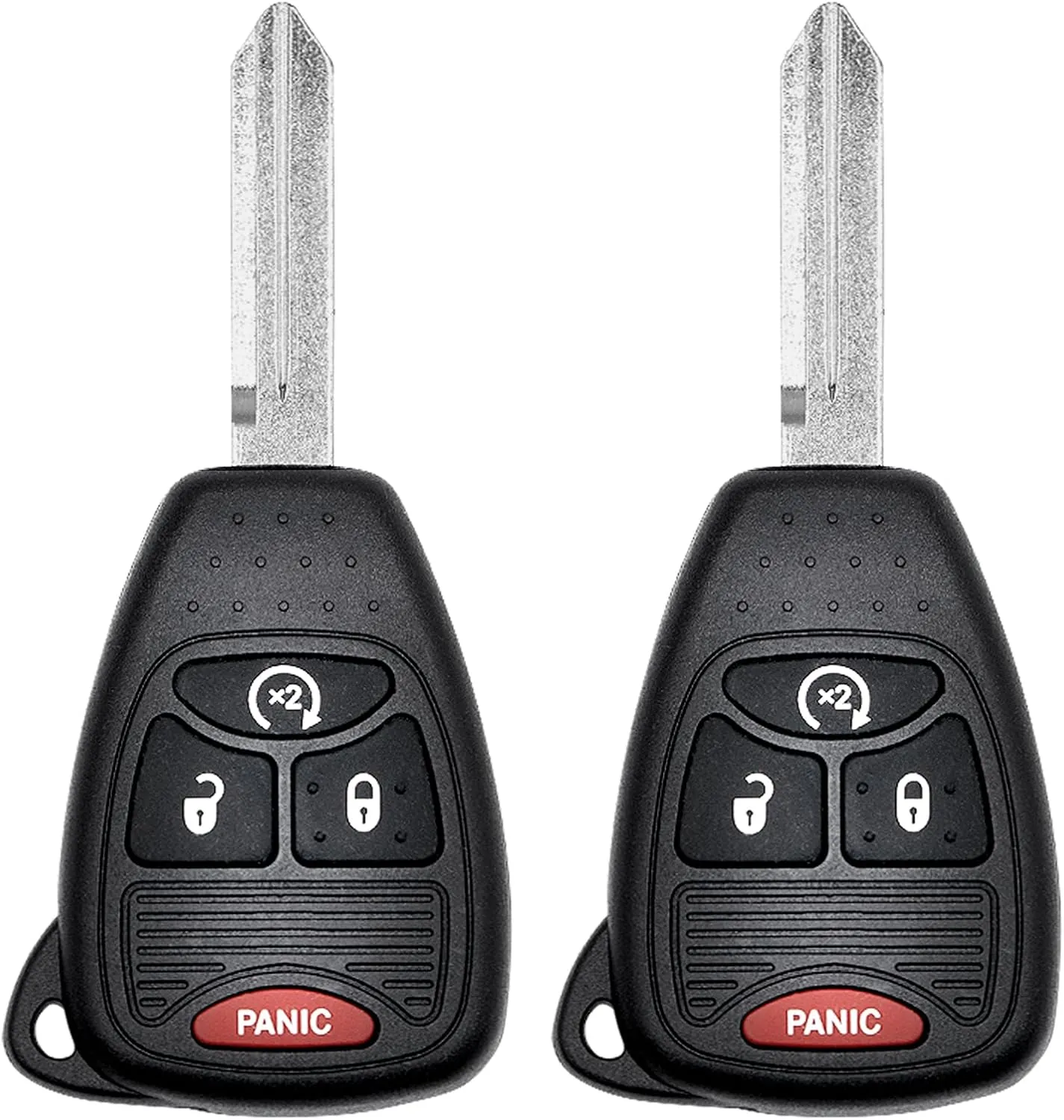 Key Fob Replacement for 2009-2018 Jeep Wrangler/ 10-17 Compass Patriot Car Keyless Entry Remote Control, OHT692713AA, 4 Buttons, 2Pcs