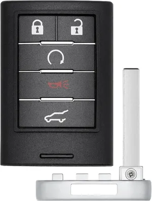 Key Fob Replacement for 2010-2015 Cadillac SRX/ 13-14 ATS XTS/ 14-15 ELR Car Keyless Entry Remote Control, NBG009768T, 5 Buttons