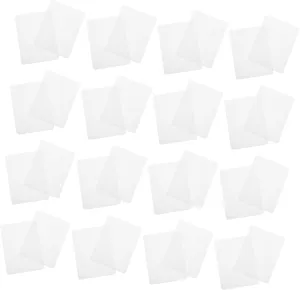 KICHOUSE 50Pcs Colored Card Sleeves for Baseball Football and Basketball Cards Clear PVC Card Holders for Collectors Versatile Protection for Game and Business Cards