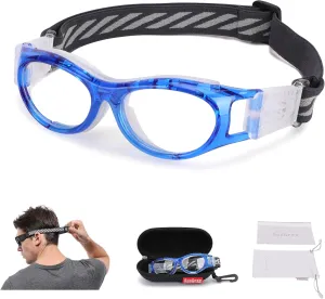 Kids Sport Glasses - Basketball & Football Goggles - Boys Safety Eyewear - Anti Shock Collision Glasses - Frame 7-14