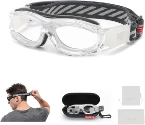 Kids Sport Glasses - Basketball & Football Goggles - Boys Safety Eyewear - Anti Shock Collision Glasses - Frame 7-14