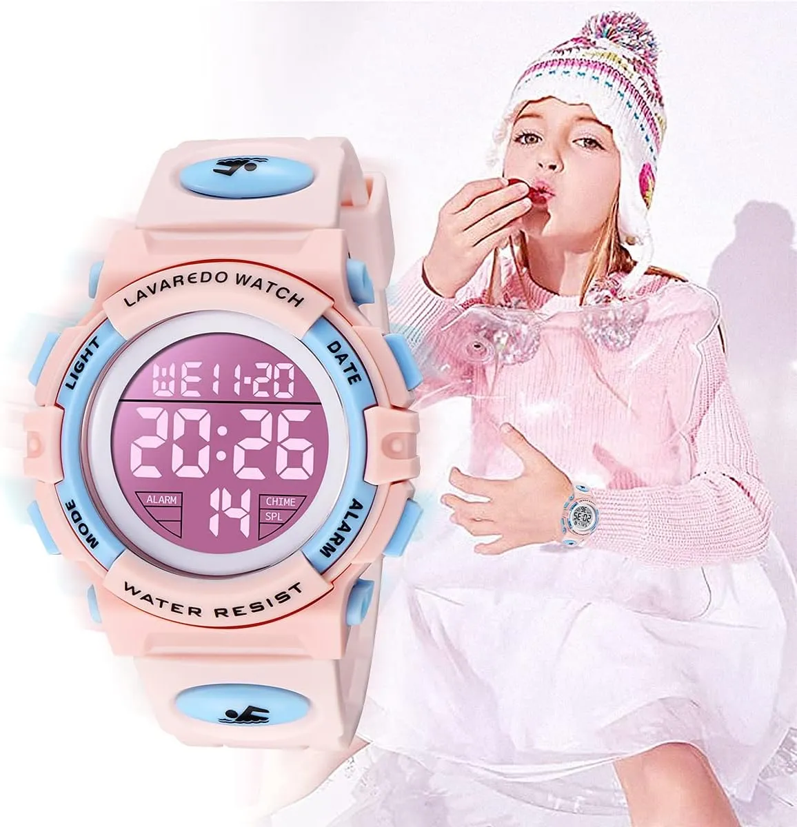 Kids Watch,Boys Watch for 3-12 Year Old Boys,Digital Sport Outdoor Multifunctional Chronograph LED 50 M Waterproof Alarm Calendar Analog Watch for Children with Silicone Band