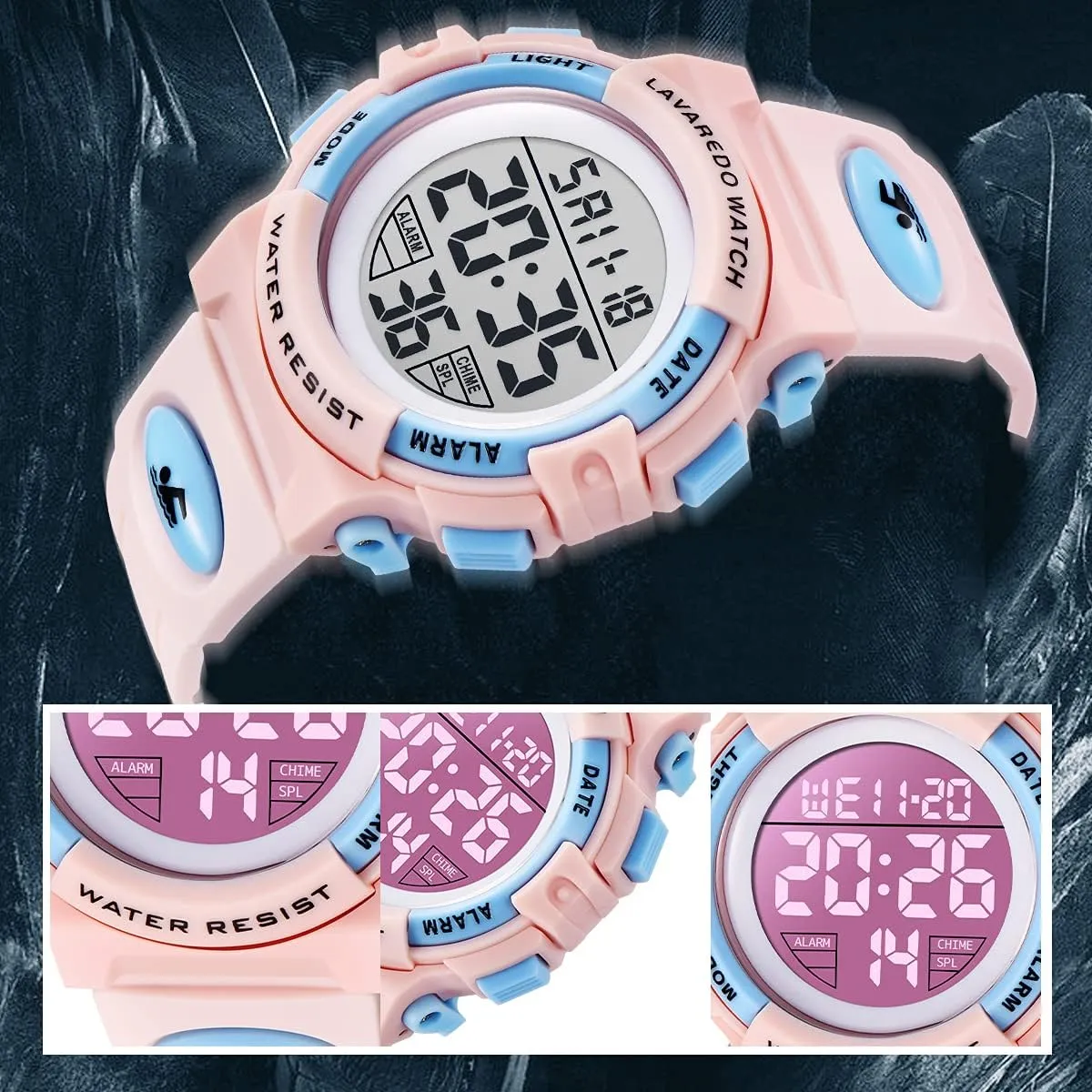 Kids Watch,Boys Watch for 3-12 Year Old Boys,Digital Sport Outdoor Multifunctional Chronograph LED 50 M Waterproof Alarm Calendar Analog Watch for Children with Silicone Band