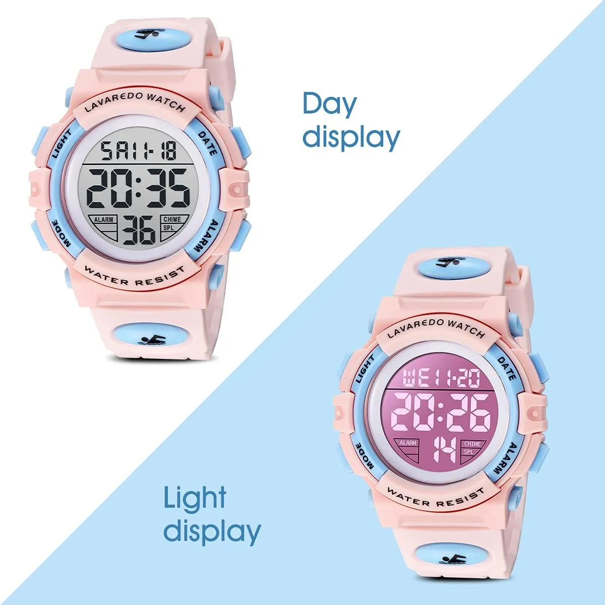 Kids Watch,Boys Watch for 3-12 Year Old Boys,Digital Sport Outdoor Multifunctional Chronograph LED 50 M Waterproof Alarm Calendar Analog Watch for Children with Silicone Band