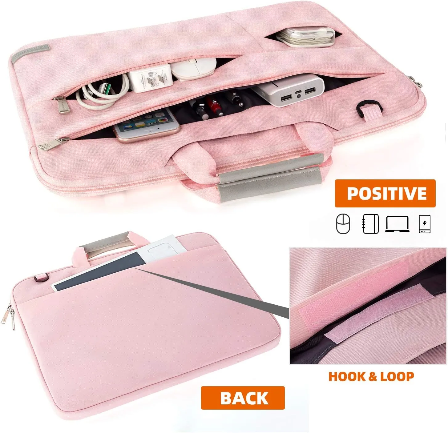 KINGSLONG Laptop Bag, Laptop Case Sleeve with strap, Laptop Case Bag Lightweight Slim Computer Bag Notebook Carrying Cover