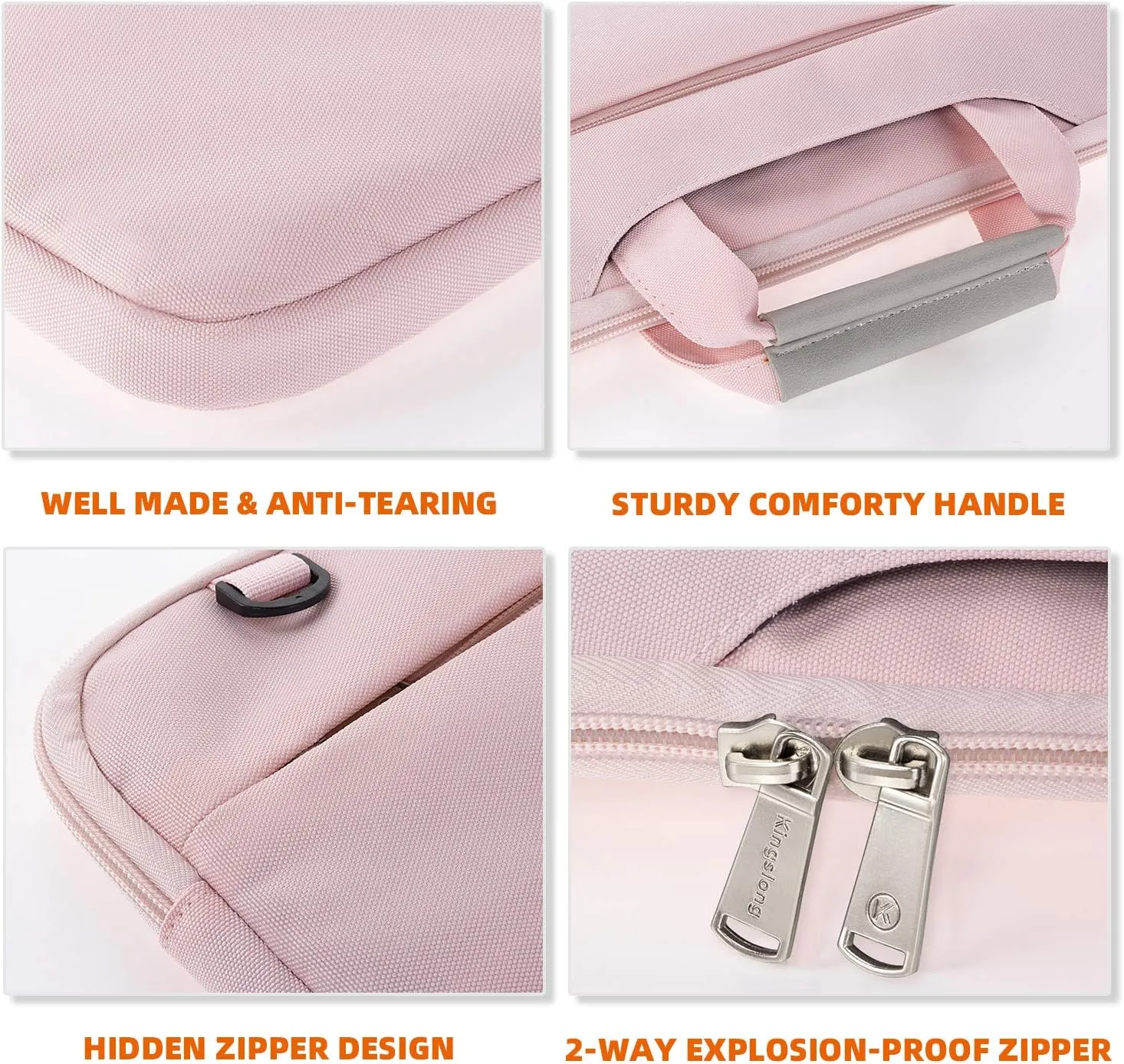 KINGSLONG Laptop Bag, Laptop Case Sleeve with strap, Laptop Case Bag Lightweight Slim Computer Bag Notebook Carrying Cover
