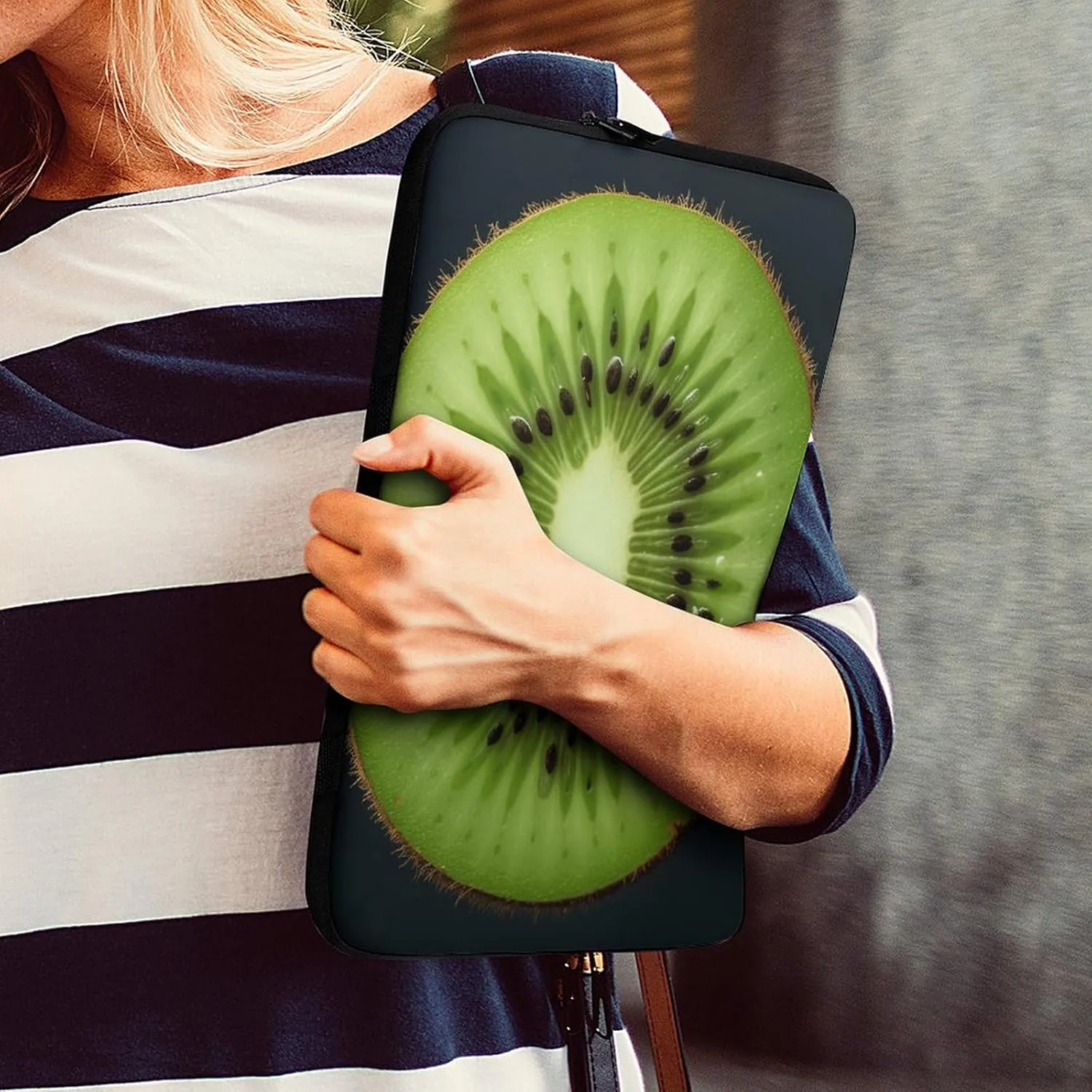 Kiwi Slice Laptop Sleeve Bag Kiwi Slice Laptop Bag Shockproof Computer Carrying Cover Slim Briefcase Handbag