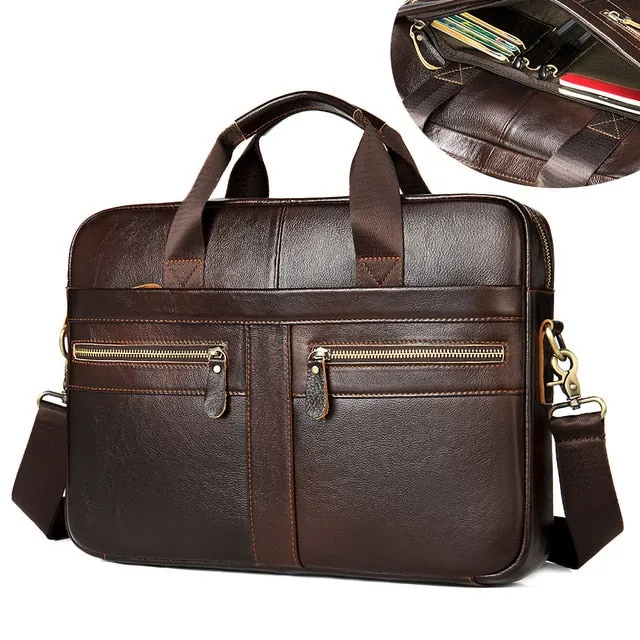 laptop Extra-large discount Genuine Leather bag Excellent service