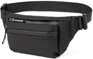 Large Crossbody Fanny Pack ，Gifts for Enjoy Sports Festival Workout Traveling Running Casual Hands-Free Wallets Waist Pack Phone Bag Fits All Phones Matte Black (waistpack Black) (Black1)