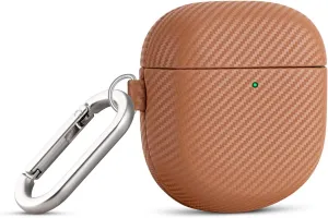 Leather Case - for Bose QuietComfort Earbuds II/QuietComfort Ultra Case Cover with Keychain, Selected Skin-Friendly Leather, Handmade Shockproof Cover for Bose QC Ultra/QC 2 - Brown