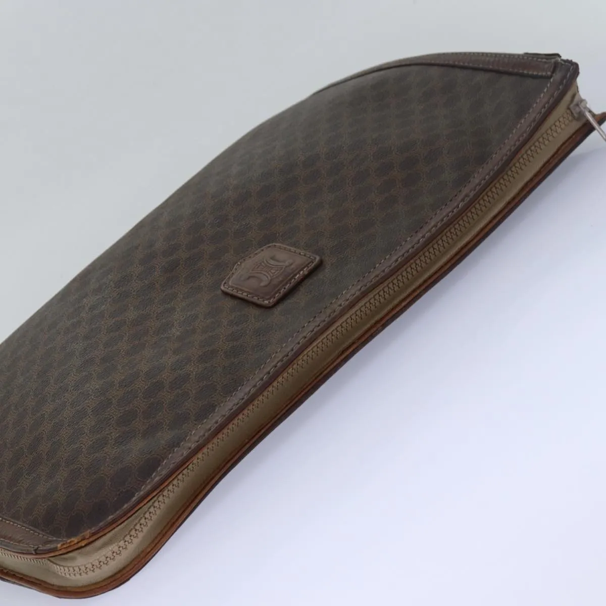 Leather Documents Celine Macadam Discounted rates PVC Top bs15631 Canvas Quality Auth case Stylish design Briefcase Brown
