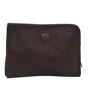 Leather Documents Celine Macadam Discounted rates PVC Top bs15631 Canvas Quality Auth case Stylish design Briefcase Brown