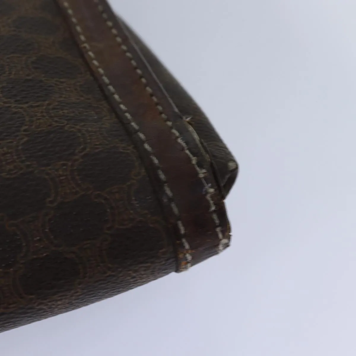 Leather Documents Celine Macadam Discounted rates PVC Top bs15631 Canvas Quality Auth case Stylish design Briefcase Brown