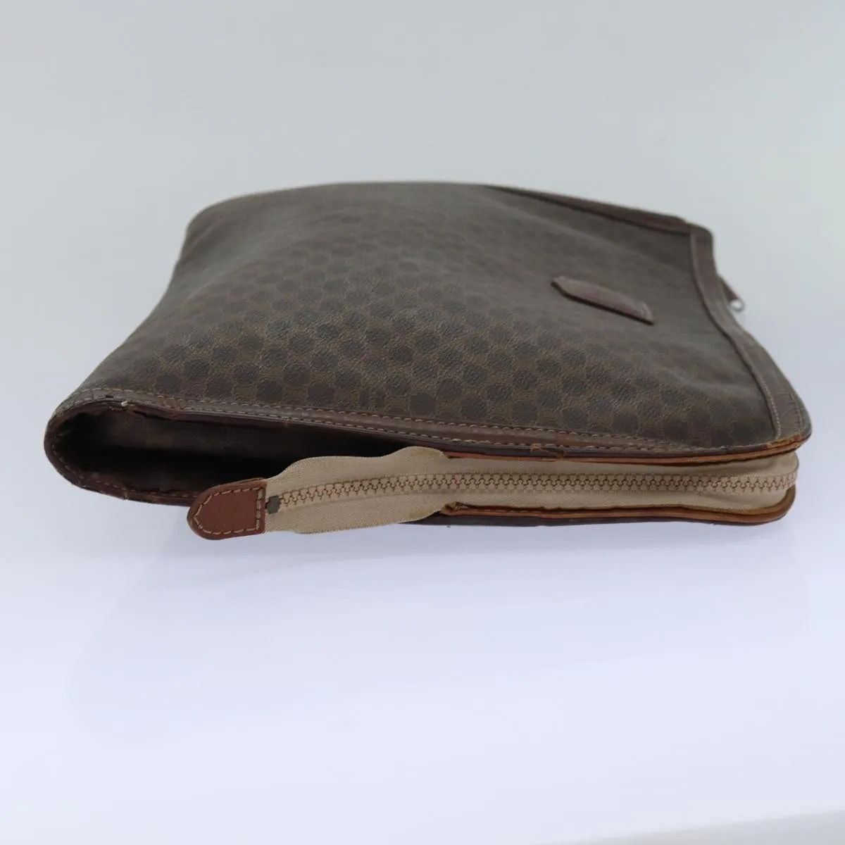 Leather Documents Celine Macadam Discounted rates PVC Top bs15631 Canvas Quality Auth case Stylish design Briefcase Brown