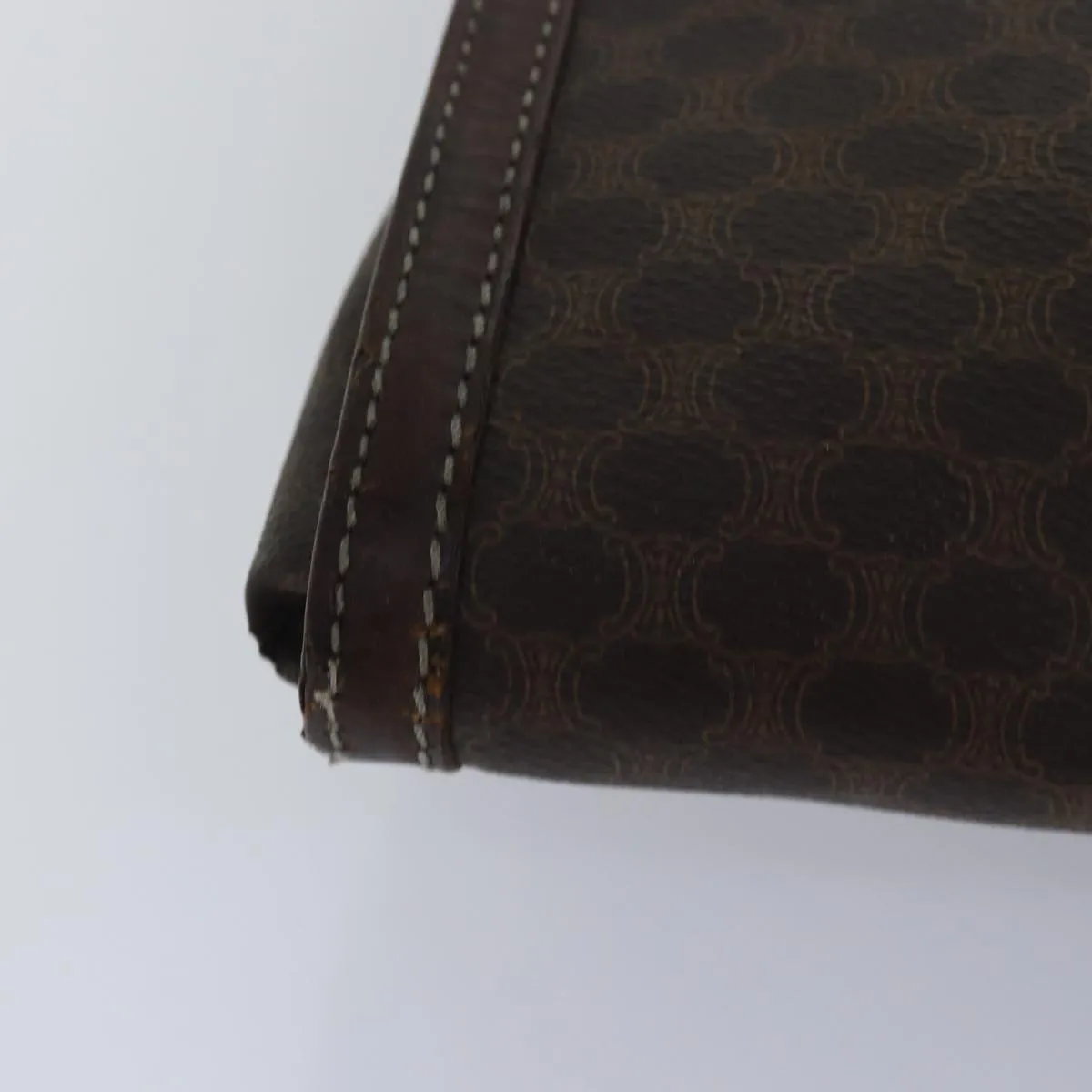Leather Documents Celine Macadam Discounted rates PVC Top bs15631 Canvas Quality Auth case Stylish design Briefcase Brown
