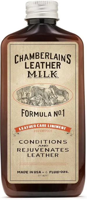 Leather Milk Conditioner and Cleaner for Furniture, Cars, Purses and Handbags. All-Natural, Non-Toxic Conditioner Made in the USA. Leather Care Liniment No. 1. 2 Sizes. Includes Premium Applicator Pad
